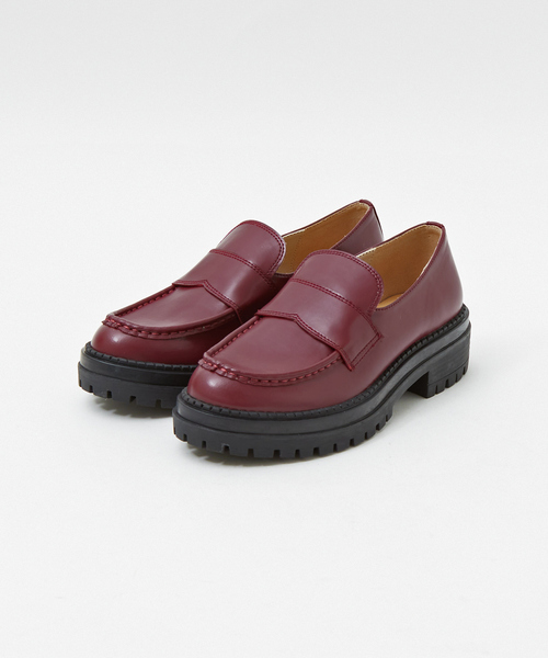 PICHE ABAHOUSE（ピシェ アバハウス）の「【晴雨兼用】厚底ローファー（ローファー・レディース・ホワイト/ボルドー/カーキ/ブラック・L/M/S）」の4枚目の写真