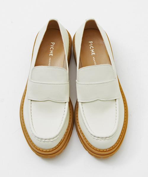 PICHE ABAHOUSE（ピシェ アバハウス）の「【晴雨兼用】厚底ローファー（ローファー・レディース・ホワイト/ボルドー/カーキ/ブラック・L/M/S）」の22枚目の写真