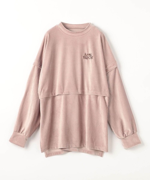 179/WG(イチナナキュウダブルジー)の「2WAYベロアチュニックロンTEE(Tシャツ/カットソー・レディース・ブルー/グレー/オフホワイト・FREE)」の5枚目の写真