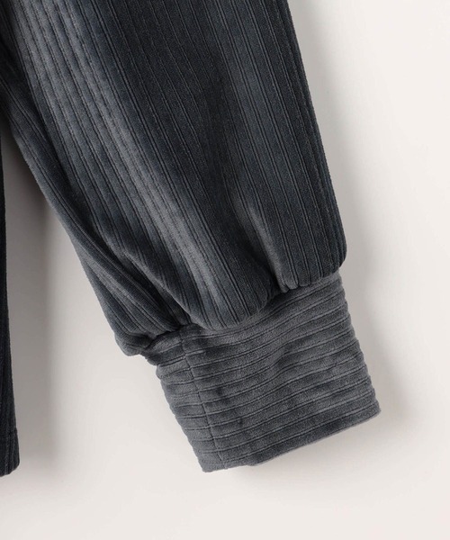 179/WG(イチナナキュウダブルジー)の「2WAYベロアチュニックロンTEE(Tシャツ/カットソー・レディース・ブルー/グレー/オフホワイト・FREE)」の9枚目の写真