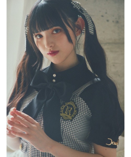Ank Rouge(アンクルージュ)の「カフスビットリボンBL(シャツ/ブラウス・レディース・ブラック/オフホワイト/ピンク・M)」の18枚目の写真