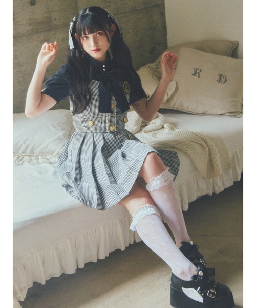 Ank Rouge(アンクルージュ)の「カフスビットリボンBL(シャツ/ブラウス・レディース・ブラック/オフホワイト/ピンク・M)」の19枚目の写真