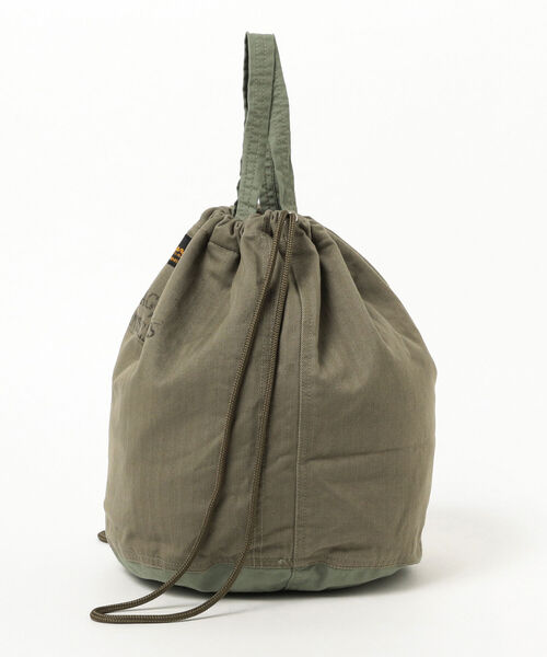 BEAMS BOY（ビームスボーイ）の「NAPRON × BEAMS BOY / 別注 ヘリンボーン ステンシル ペイシェントバッグ（トートバッグ・レディース・ナチュラル/オリーブ・ONE SIZE）」の9枚目の写真