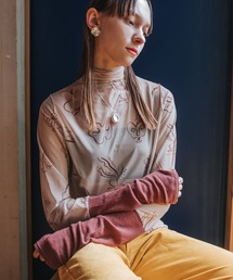 sahara | ニットドッキングシアートップス/Knit Docking Sheer Top(Tシャツ/カットソー)