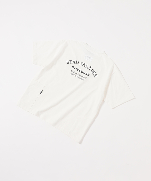 B.C STOCK(ベーセーストック)の「OLIVEDRAB CARRY PKT-Tシャツ(Tシャツ/カットソー・メンズ・ホワイト/カーキ/アイボリー/スミクロ・MEDIUM/LARGE/X-LARGE)」の1枚目の写真