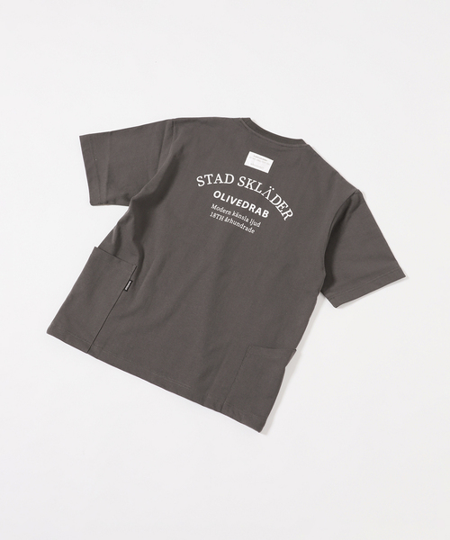 【つ】サルセーション　べースボールTシャツとグレーTシャツセット OLIVEDRAB CARRY ポケットTシャツ（Tシャツ／カットソー）｜B.C