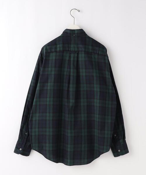 green label relaxing（グリーンレーベルリラクシング）の「FINE BASIC ピンオックス/チェック BIG ボタンダウン シャツ（シャツ/ブラウス・メンズ・ホワイト/ベージュ/ネイビー・S/M/L/XL）」の10枚目の写真
