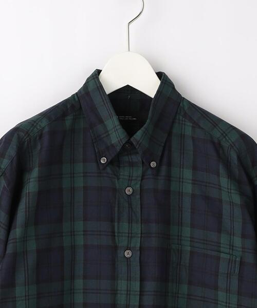 green label relaxing（グリーンレーベルリラクシング）の「FINE BASIC ピンオックス/チェック BIG ボタンダウン シャツ（シャツ/ブラウス・メンズ・ホワイト/ベージュ/ネイビー・S/M/L/XL）」の11枚目の写真