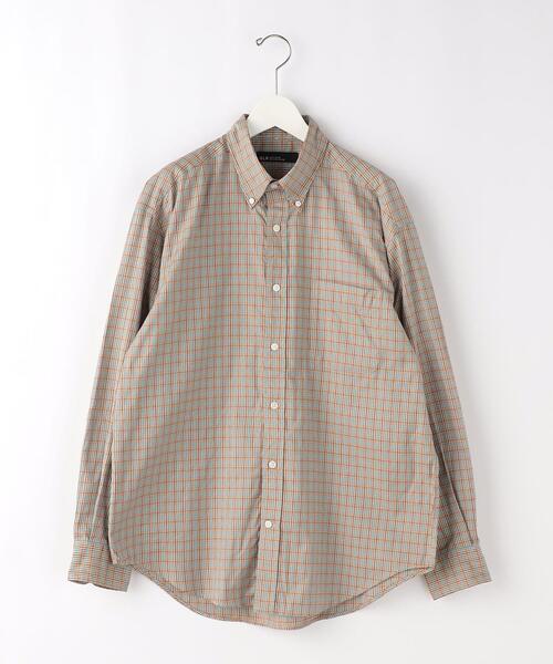 green label relaxing（グリーンレーベルリラクシング）の「FINE BASIC ピンオックス/チェック BIG ボタンダウン シャツ（シャツ/ブラウス・メンズ・ホワイト/ベージュ/ネイビー・S/M/L/XL）」の16枚目の写真