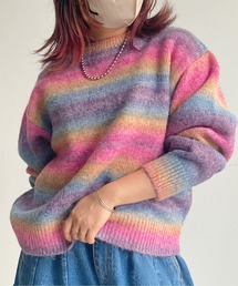 グラデーションニット