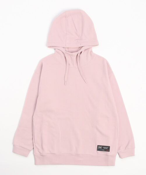 UNDER ARMOUR(アンダーアーマー)の「アンダーアーマー UA MICRO FLEECE PULL OVER HOODIE(パーカー・レディース・スモークピンク/ブラック/ベージュ・L/S/M/XL)」の3枚目の写真