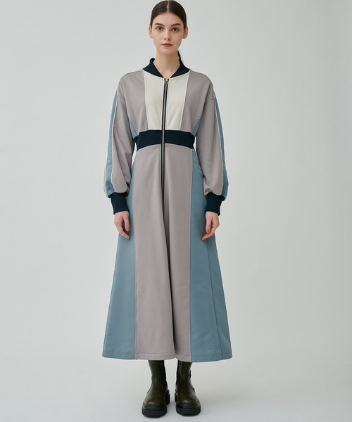 ワンピース CITY TOKYO CITY TOKYO 「CITY TOKYO」 「A+TOKYO」半袖ワンピース 2 モカ