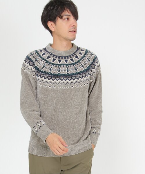 ikka（イッカ）の「球心柄モールクルーニット（ニット/セーター・メンズ・オフホワイト/グレー/ボルドー/ネイビー・S/M/L/XL）」の22枚目の写真