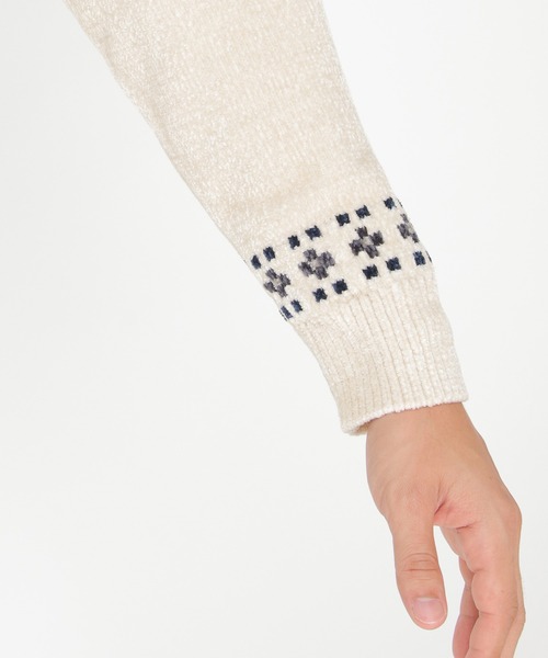 ikka（イッカ）の「球心柄モールクルーニット（ニット/セーター・メンズ・オフホワイト/グレー/ボルドー/ネイビー・S/M/L/XL）」の17枚目の写真