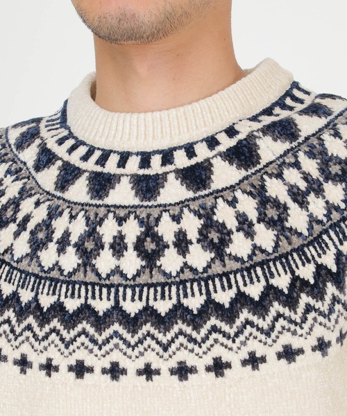 ikka（イッカ）の「球心柄モールクルーニット（ニット/セーター・メンズ・オフホワイト/グレー/ボルドー/ネイビー・S/M/L/XL）」の19枚目の写真