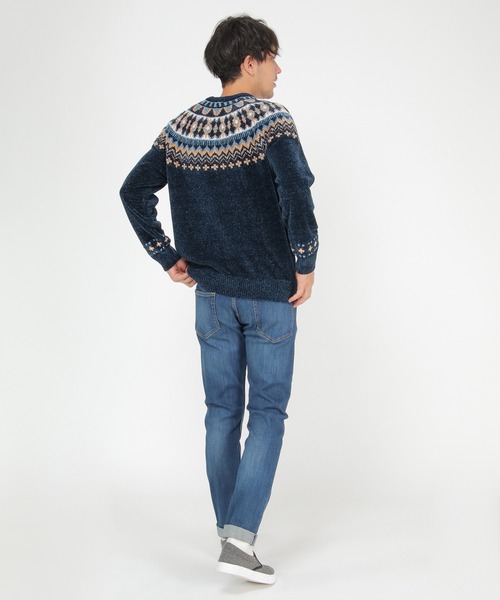 ikka（イッカ）の「球心柄モールクルーニット（ニット/セーター・メンズ・オフホワイト/グレー/ボルドー/ネイビー・S/M/L/XL）」の12枚目の写真