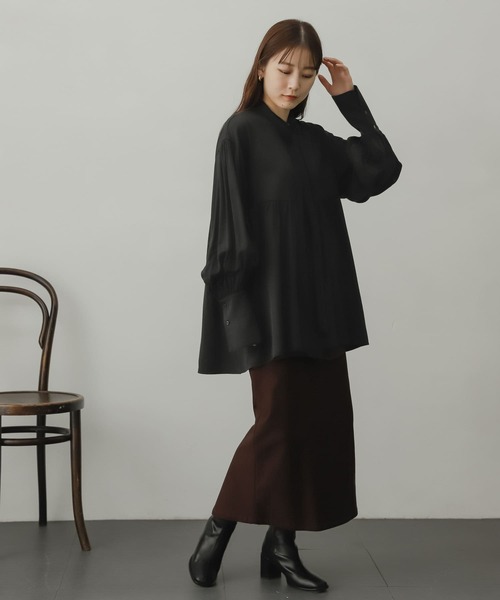 SENSE OF PLACE by URBAN RESEARCH(センスオブプレイスバイアーバンリサーチ)の「2WAYタイツキチュニック(シャツ/ブラウス・レディース・ブラック/ミント/オフホワイト・ONE)」の19枚目の写真