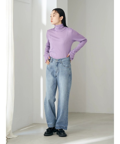 earth music&ecology（アースミュージックアンドエコロジー）の「シアータートルメロープルオーバー（Tシャツ/カットソー・レディース・ブラック/ベージュ/パープル/オフホワイト/オレンジ/グリーン・S/M）」の22枚目の写真