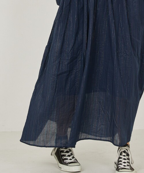 Freada(フリーダ)の「Freada/フリーダ インドオーロラストライプワンピース(ワンピース・レディース・イエロー/ネイビー・ONE SIZE)」の22枚目の写真