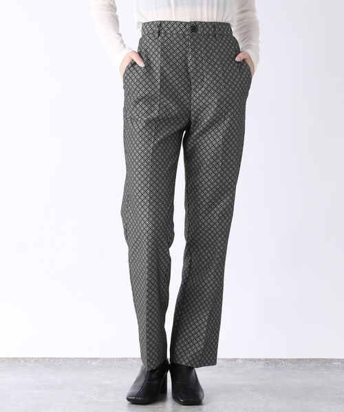 JEANASIS（ジーナシス）の「ダイヤガラジャガードストレートパンツ/167438（スラックス・レディース・ホワイト系その他/ブラウン系その他/グリーン系その他/レッド系その他・SMALL/MEDIUM）」の2枚目の写真