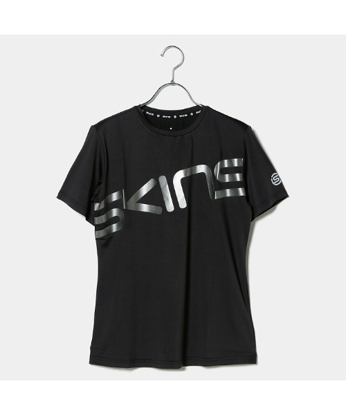 SKINS(スキンズ)の「SKINS(スキンズ)ロゴTシャツ(ポロシャツ・レディース・サックスブルー/ブラック/ホワイト・38/40/42)」の3枚目の写真