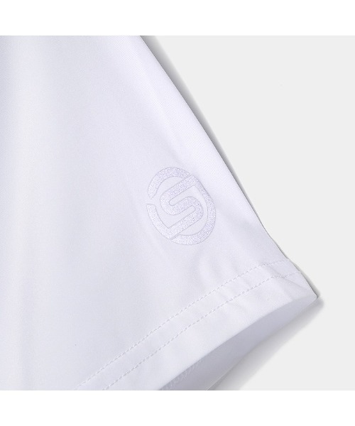 SKINS(スキンズ)の「SKINS(スキンズ)ロゴTシャツ(ポロシャツ・レディース・サックスブルー/ブラック/ホワイト・38/40/42)」の8枚目の写真