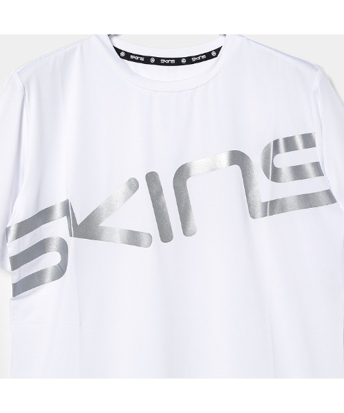 SKINS(スキンズ)の「SKINS(スキンズ)ロゴTシャツ(ポロシャツ・レディース・サックスブルー/ブラック/ホワイト・38/40/42)」の5枚目の写真