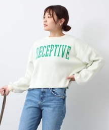 ロゴ入り ポワン袖 ニットプルオーバー