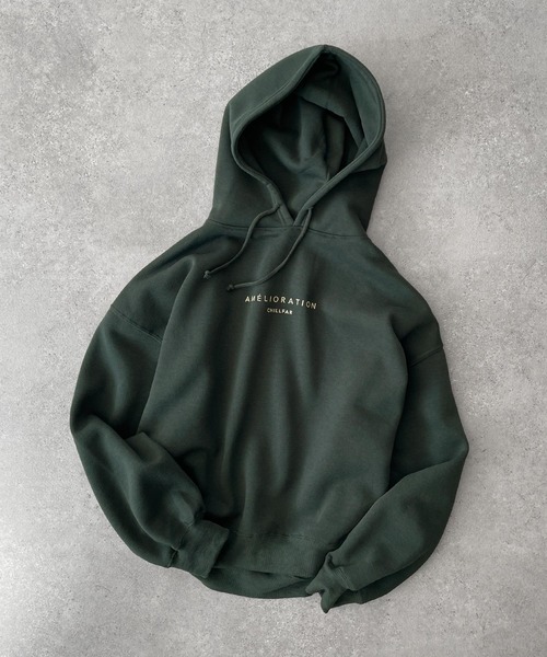 Chillfar（チルファー）の「CHILLFARロゴパーカー（パーカー・レディース・オートミール/ネイビー/杢グレー/ブラック/ダークグリーン/ブラウン/ホワイト/ブルー/ピンク・FREE）」の6枚目の写真