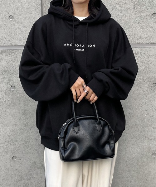 Chillfar（チルファー）の「CHILLFARロゴパーカー（パーカー・レディース・オートミール/ネイビー/杢グレー/ブラック/ダークグリーン/ブラウン/ホワイト/ブルー/ピンク・FREE）」の22枚目の写真