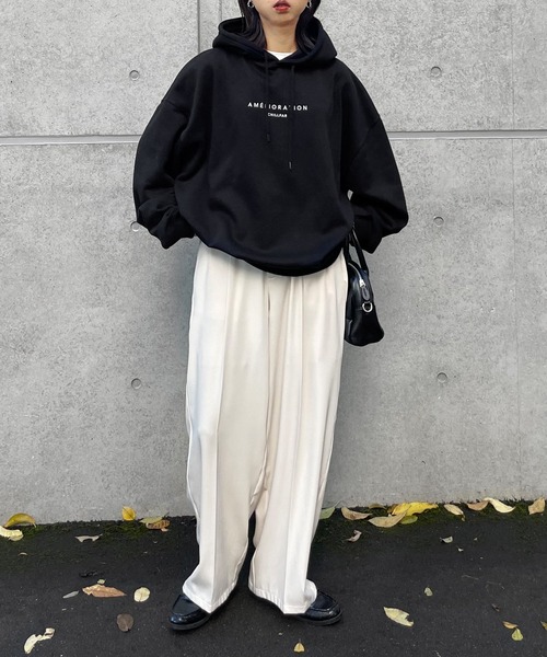 Chillfar（チルファー）の「CHILLFARロゴパーカー（パーカー・レディース・オートミール/ネイビー/杢グレー/ブラック/ダークグリーン/ブラウン/ホワイト/ブルー/ピンク・FREE）」の20枚目の写真