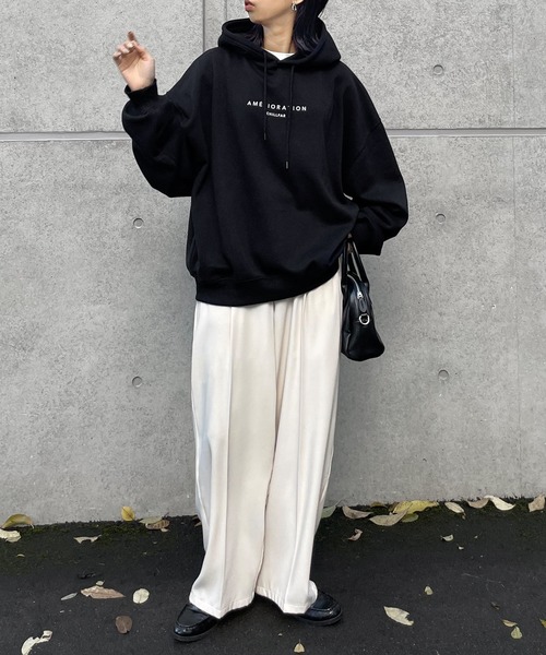 Chillfar（チルファー）の「CHILLFARロゴパーカー（パーカー・レディース・オートミール/ネイビー/杢グレー/ブラック/ダークグリーン/ブラウン/ホワイト/ブルー/ピンク・FREE）」の19枚目の写真