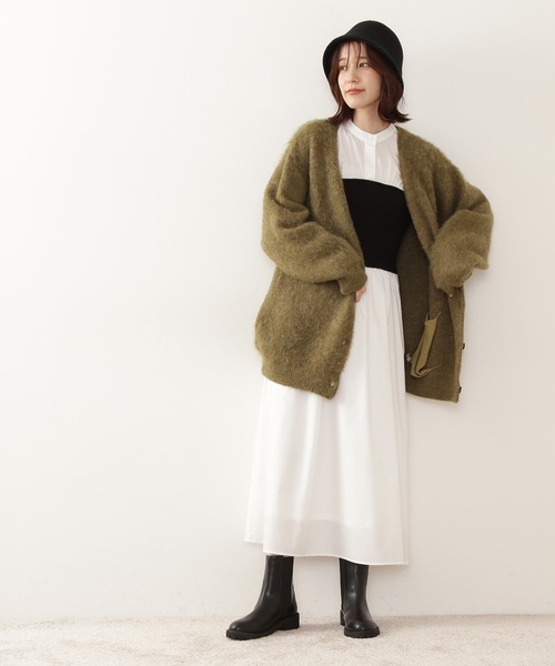 N.（N. Natural Beauty Basic）（エヌエヌナチュラルビューティーベーシック）の「◆ニットビスチェドッキングワンピース（ワンピース・レディース・オフホワイト/ブルー/レッド・MEDIUM）」の5枚目の写真