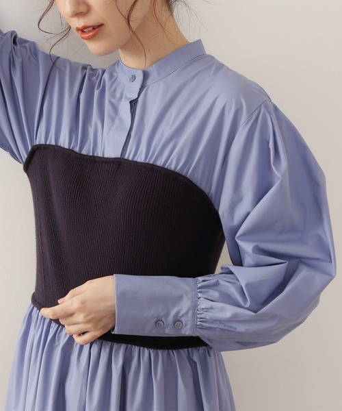 N.（N. Natural Beauty Basic）（エヌエヌナチュラルビューティーベーシック）の「◆ニットビスチェドッキングワンピース（ワンピース・レディース・オフホワイト/ブルー/レッド・MEDIUM）」の13枚目の写真