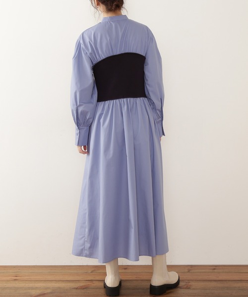 N.（N. Natural Beauty Basic）（エヌエヌナチュラルビューティーベーシック）の「◆ニットビスチェドッキングワンピース（ワンピース・レディース・オフホワイト/ブルー/レッド・MEDIUM）」の12枚目の写真