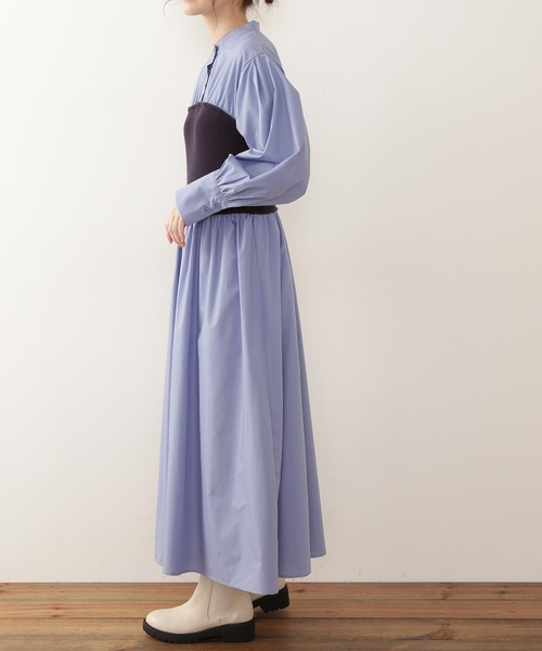 N.（N. Natural Beauty Basic）（エヌエヌナチュラルビューティーベーシック）の「◆ニットビスチェドッキングワンピース（ワンピース・レディース・オフホワイト/ブルー/レッド・MEDIUM）」の11枚目の写真