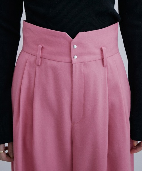 ADAM ET ROPE'（アダムエロペ）の「2タックワイドパンツ（その他パンツ・レディース・グレー/ブラック系その他/ピンク・36/38）」の12枚目の写真