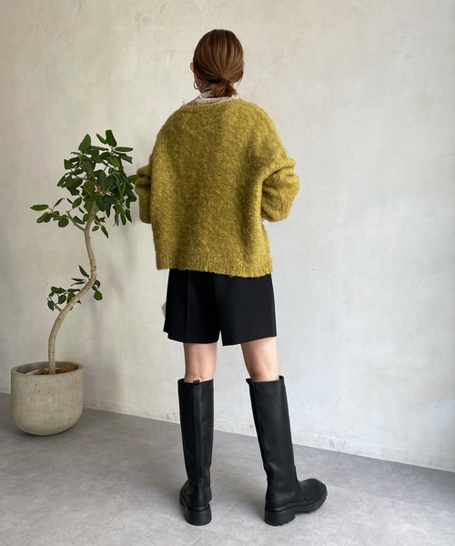 DouDou(ドゥドゥ)の「【WEB限定】クルーネックシャギープルオーバー(ニット/セーター・レディース・イエロー/パープル/ベージュ・FREE)」の14枚目の写真