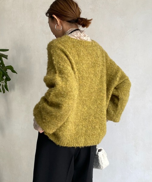 DouDou(ドゥドゥ)の「【WEB限定】クルーネックシャギープルオーバー(ニット/セーター・レディース・イエロー/パープル/ベージュ・FREE)」の10枚目の写真