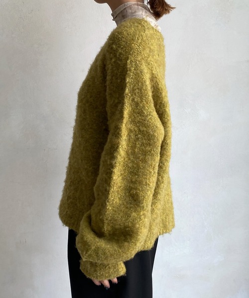 DouDou(ドゥドゥ)の「【WEB限定】クルーネックシャギープルオーバー(ニット/セーター・レディース・イエロー/パープル/ベージュ・FREE)」の8枚目の写真