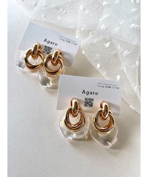 tone(トーン)の「【Agaro】No.245 2WAY メタルイヤリング フープイヤリング(MA)(イヤリング・レディース・ゴールド/その他/シルバー/その他2/その他3/その他1/その他4/その他5・FREE)」の3枚目の写真
