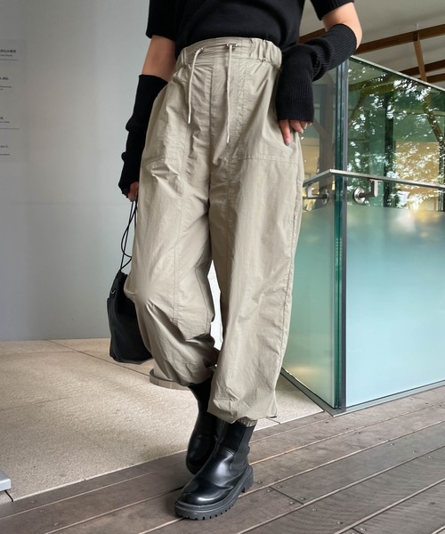 WEGO(ウィゴー)の「WEGO/ドローコードナイロンパンツ(カーゴパンツ・レディース・ブラック/カーキ/ピンク・FREE)」の9枚目の写真