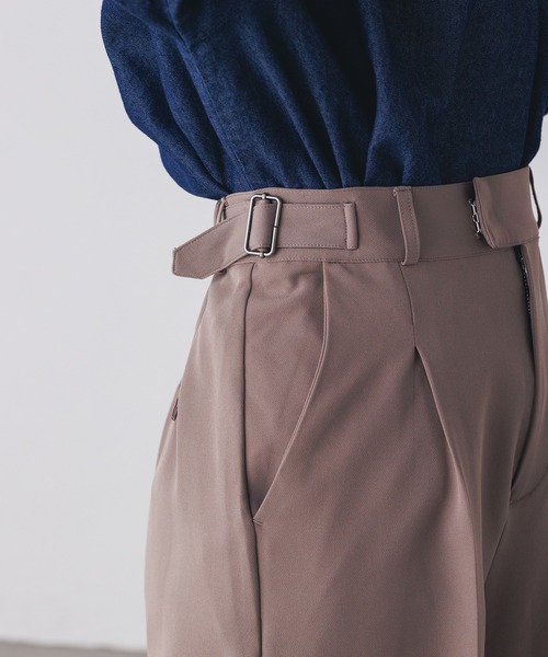 hunch（ハンチ）の「【ストレッチ】ひざ下丈バミューダパンツ（その他パンツ・レディース・グレイッシュベージュ/ブルー/ブラック・FREE）」の8枚目の写真