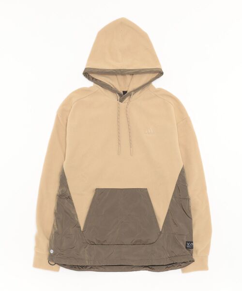 adidas(アディダス)の「アディダス adidas PRSVEFABMIXフリースフーディ(パーカー・メンズ・ベージュ/ブラック・3L/S/M/L/LL)」の2枚目の写真