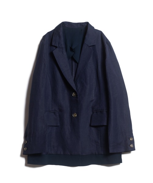 LAYMEE（レイミー）の「Alfons tailored jacket / アルフォンステーラード（テーラードジャケット・レディース・ミント/ネイビー/ホワイト・FREE）」の6枚目の写真