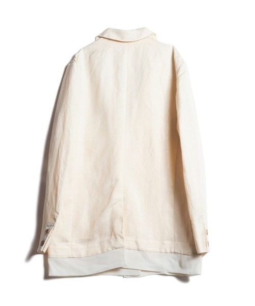 LAYMEE（レイミー）の「Alfons tailored jacket / アルフォンステーラード（テーラードジャケット・レディース・ミント/ネイビー/ホワイト・FREE）」の7枚目の写真