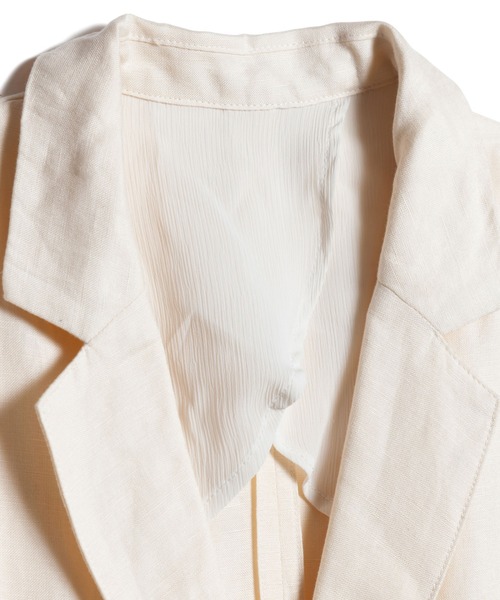 LAYMEE（レイミー）の「Alfons tailored jacket / アルフォンステーラード（テーラードジャケット・レディース・ミント/ネイビー/ホワイト・FREE）」の8枚目の写真