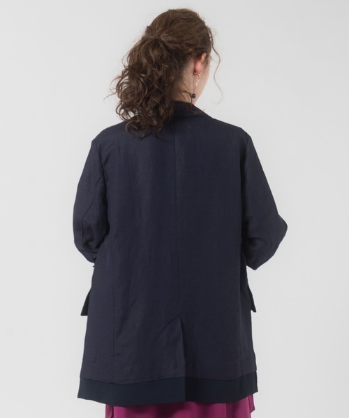 LAYMEE（レイミー）の「Alfons tailored jacket / アルフォンステーラード（テーラードジャケット・レディース・ミント/ネイビー/ホワイト・FREE）」の15枚目の写真