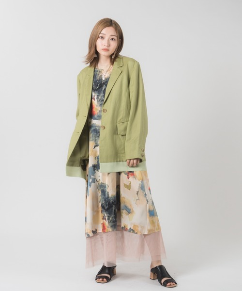 LAYMEE（レイミー）の「Alfons tailored jacket / アルフォンステーラード（テーラードジャケット・レディース・ミント/ネイビー/ホワイト・FREE）」の17枚目の写真