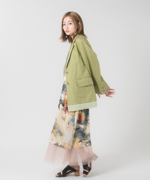 LAYMEE（レイミー）の「Alfons tailored jacket / アルフォンステーラード（テーラードジャケット・レディース・ミント/ネイビー/ホワイト・FREE）」の18枚目の写真